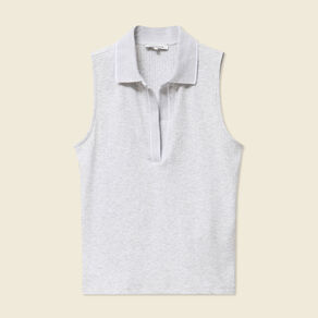 polo sans manches gris femme Polo sans manches gris femme