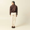 Veste oversize manches longues marron fonc&eacute; femme