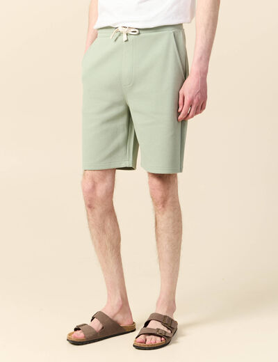 Bermuda vert olive homme