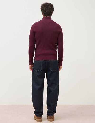 Pull col camionneur prune homme