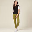 Pantalon slim 7/8ème vert kaki femme