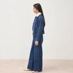 Blouson oversize en jeans doubl&eacute; denim stone femme