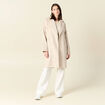 Manteau long oversize creme femme