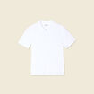 Polo zippé manches courtes blanc femme