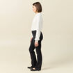Jeans bootcut 5 poches denim gris femme