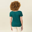 T-shirt manches courtes vert canard femme