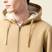 Sweat zipp&eacute; &agrave; capuche bleu marine homme