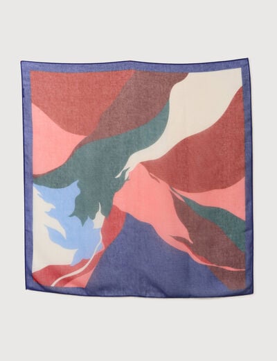 Foulard en voile transparent ecru femme