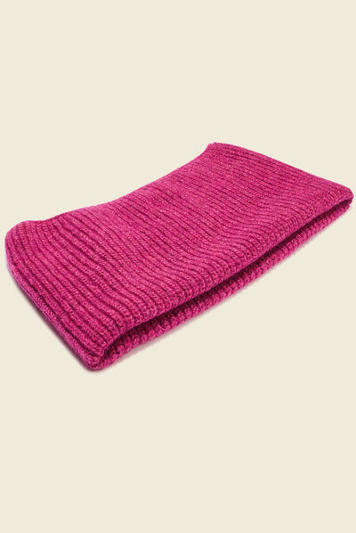 Snood tricoté rose fushia femme