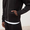 Sweat ample &agrave; capuche manches longues noir homme