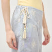 Pantalon loose taille standard bleu clair femme