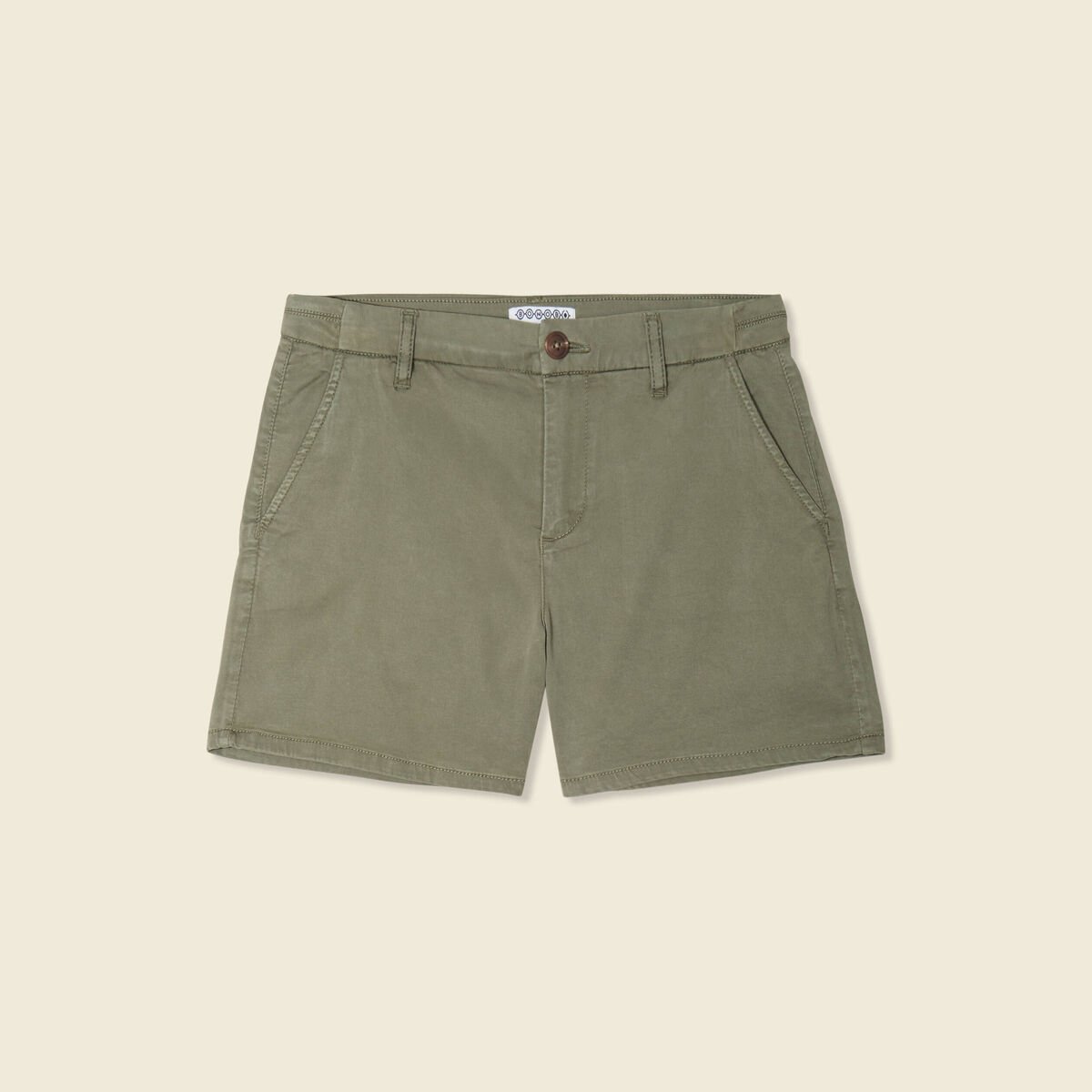 Short chino éco-responsable vert kaki femme