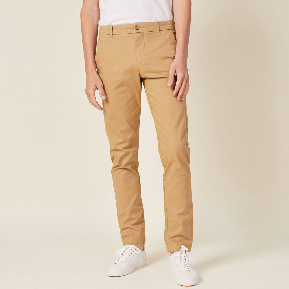 Pantalon slim Instinct chino beige homme