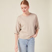 T-shirt à manches courtes creme femme