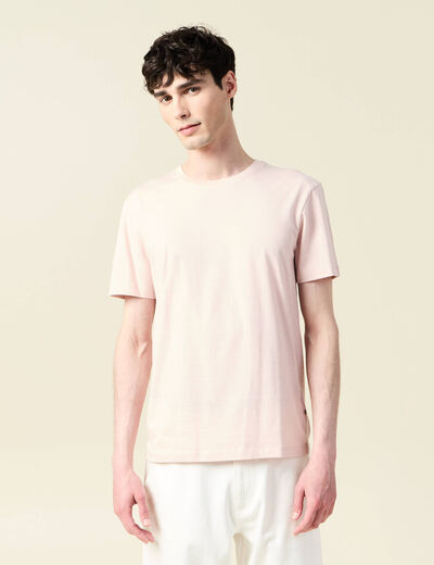 T-shirt éco-responsable rose pastel homme