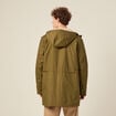 Parka droite à capuche camel homme