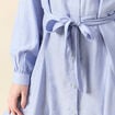 Robe patineuse courte manches longues bleu femme
