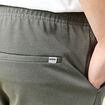 Short droit avec cordon vert kaki homme
