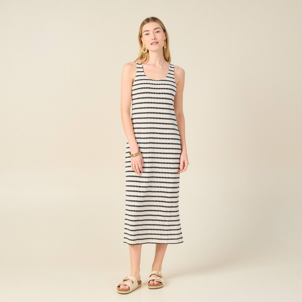 Robe longue éco-responsable blanc femme