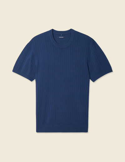 T-shirt manches courtes bleu foncé homme