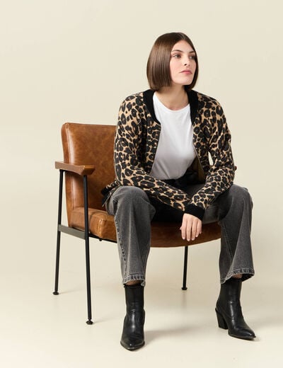 Veste manches longues noir femme
