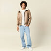 Pull manches longues boutons ecru homme