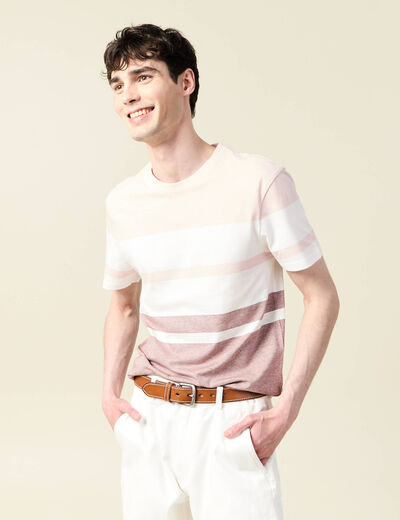 T-shirt manches courtes rose pastel homme