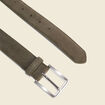 Ceinture large en cuir taupe homme