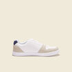 Baskets plates à lacets blanc homme