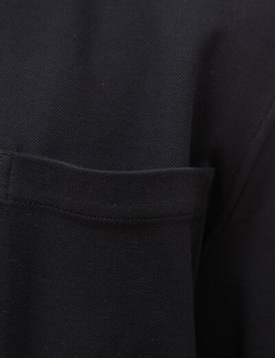 Surchemise manches longues col am&eacute;ricain noir homme