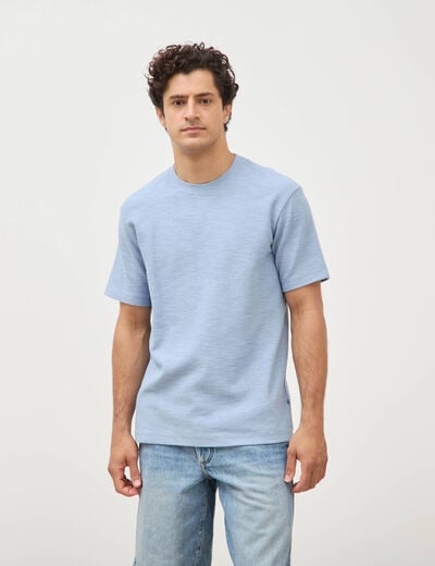 T-shirt manches courtes bleu gris homme