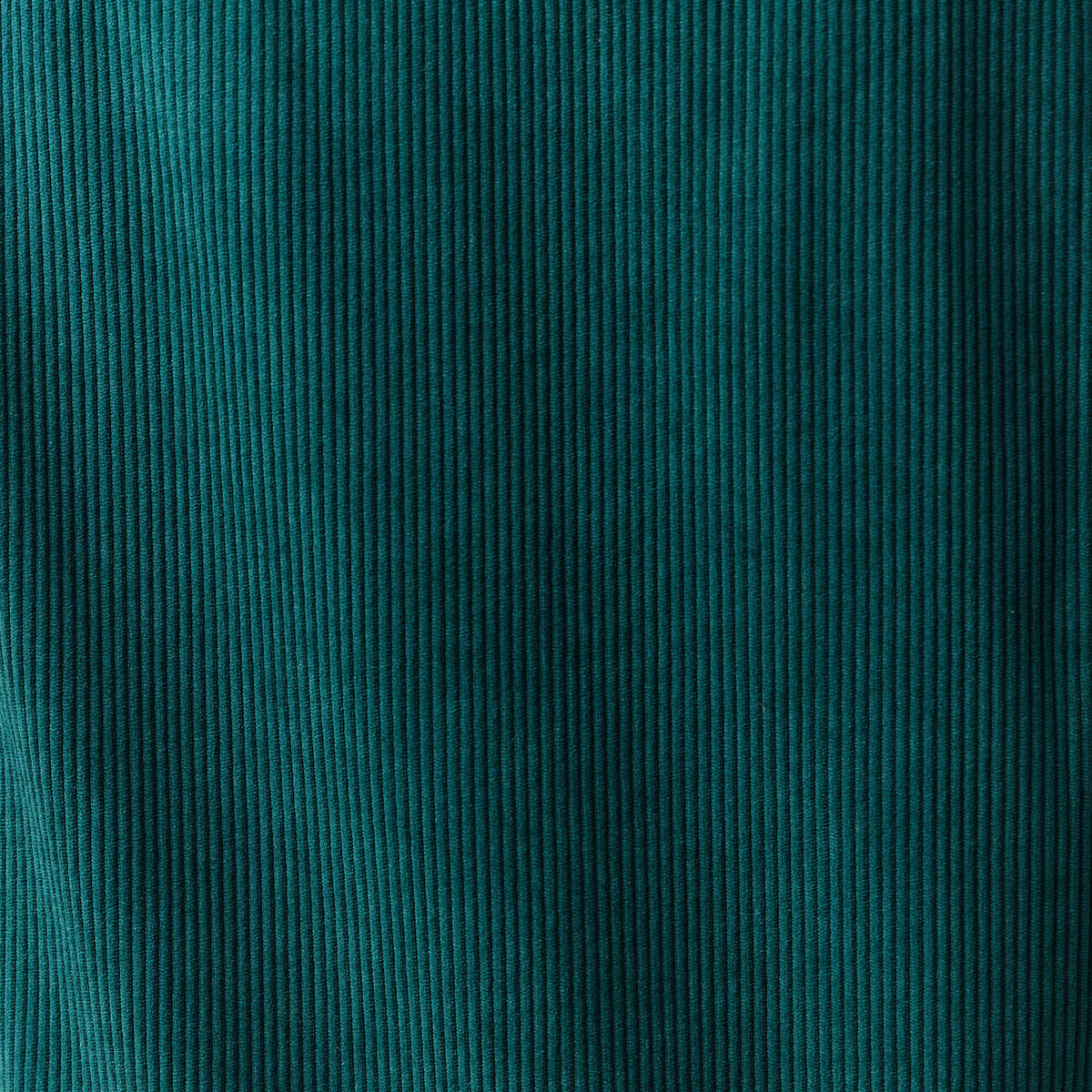 Robe droite velours col polo vert fonc&eacute; femme
