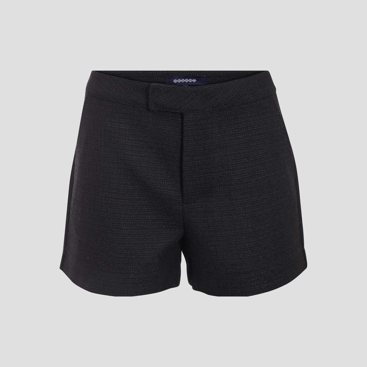 Short droit noir femme