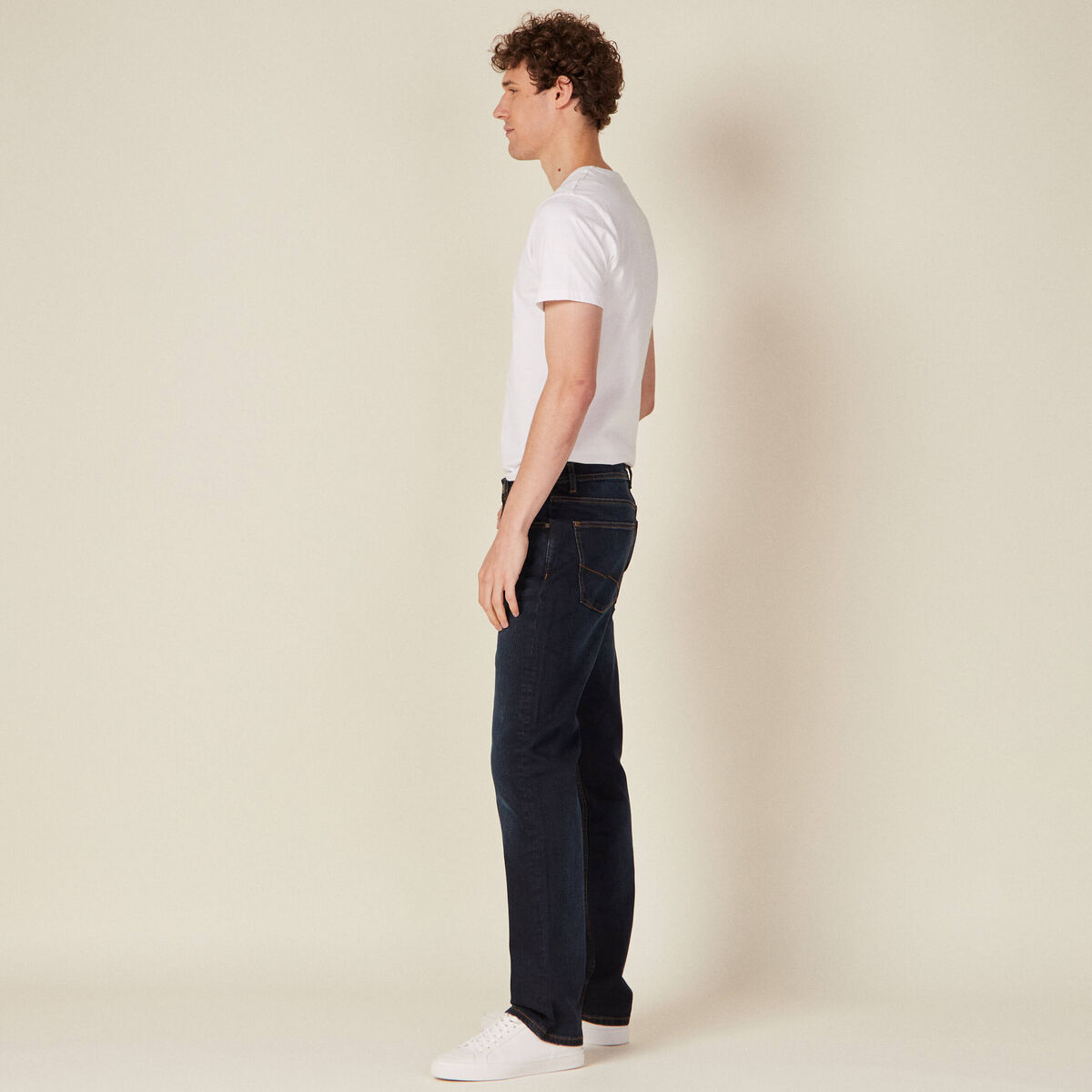 Jeans regular longueur 34 denim brut homme