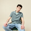 Polo manches courtes bleu gris homme