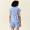 Blouse manches courtes bleu femme