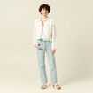 Jeans droit 7/8ème denim baby bleu femme