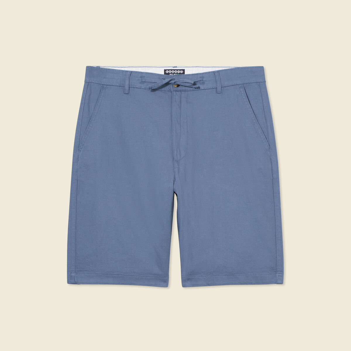 Bermuda droit bleu fonc&eacute; homme