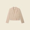 Veste blazer double boutonnage beige femme