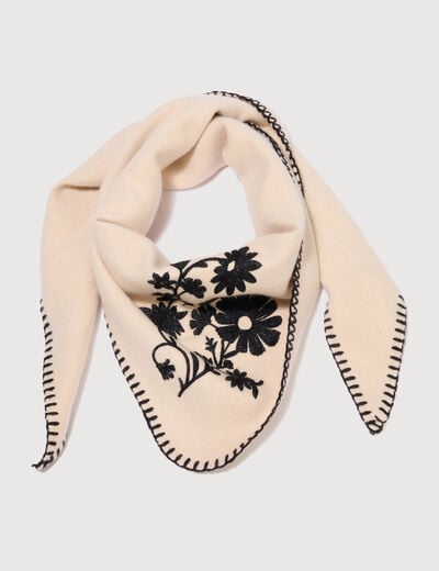 &Eacute;charpe creme femme