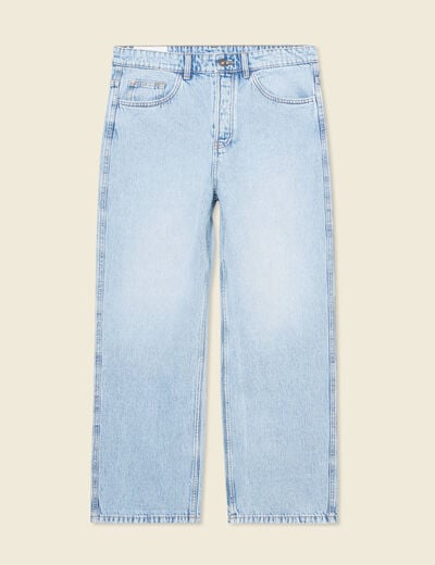 Jeans large 5 poches denim snow bleach homme
