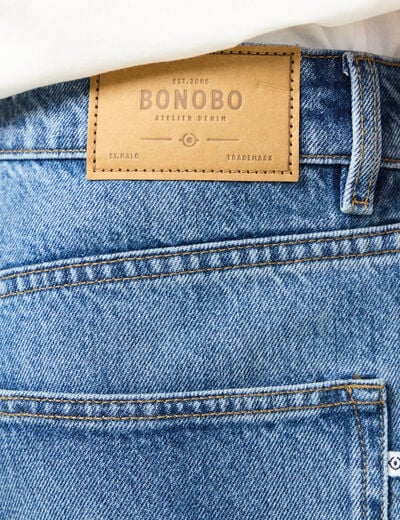 Jeans relax 5 poches denim stone homme