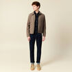 Chemise en coton manches longues bleu homme