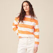Sweat éco-responsable orange clair femme