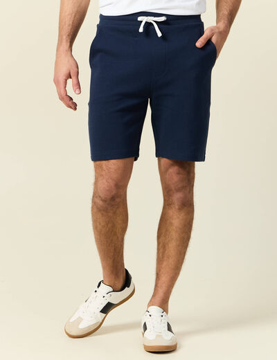 Short jogpant bleu marine homme