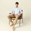 Pantalon chino taupe homme