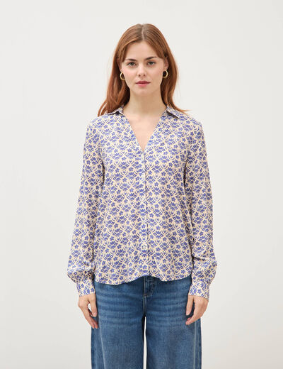 Blouse manches longues blanc femme