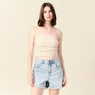Bustier sans manches ecru femme