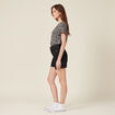Chemise manches courtes noir femme