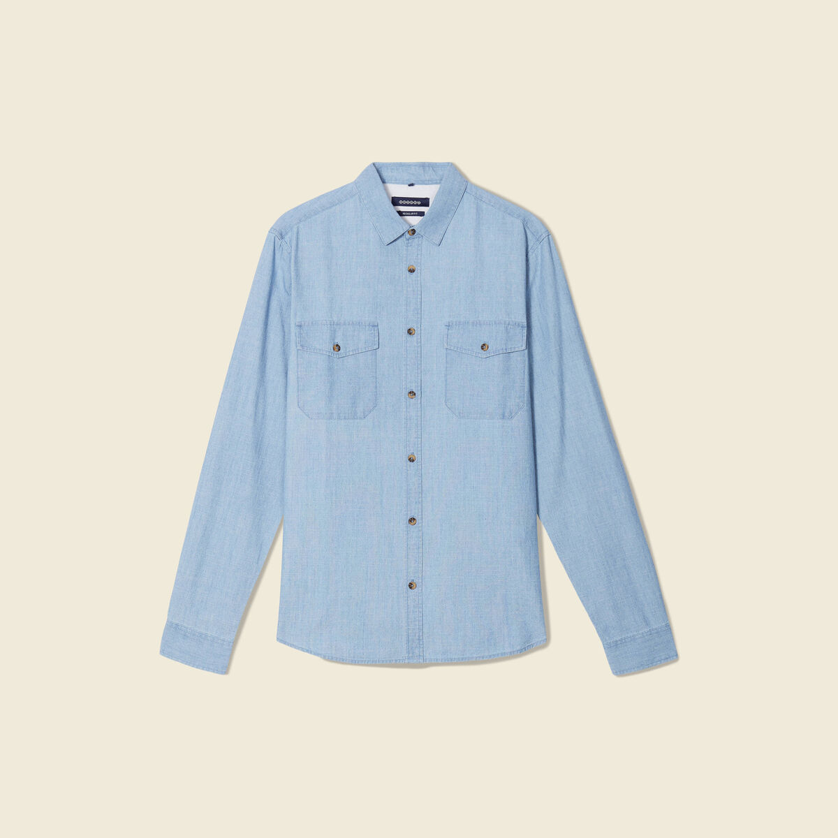 Chemise en jean bleu clair homme